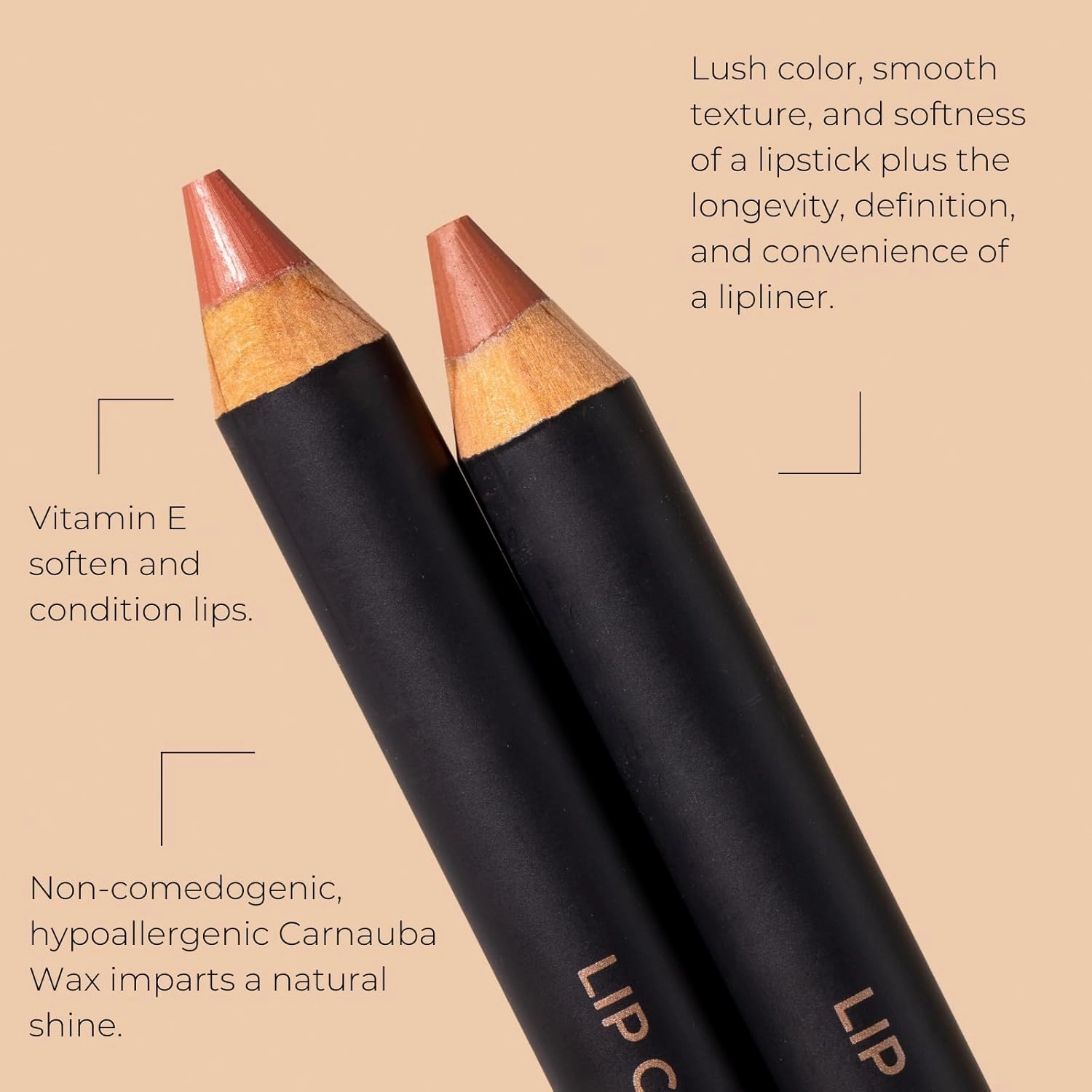 INIKA Organic Long Lasting Lipstick Crayon with Vegan Lipstick and Organic Lip Liner, Hypoallergenic, Cruelty-Free, Matte Finish, Enriched with Vitamin E and Coconut Oil, Rose Nude, 3 g