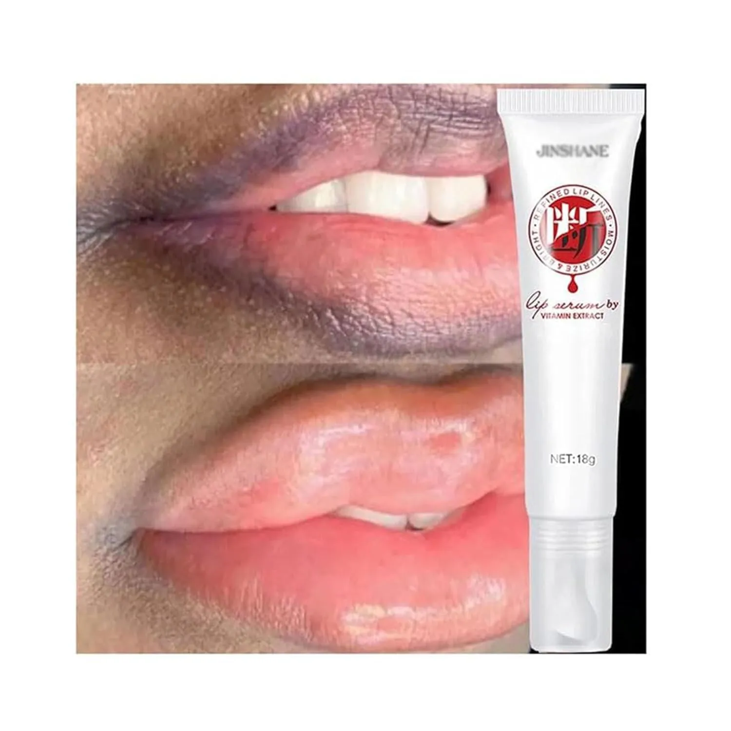JINSHANE Lip Serum, JINSHANE Korean Lip Serum, JINSHANE Dark Lip Serum, JINSHANE Lip Mask, Jinshane Lips Pink Fresh Treatment, Lips Lip Balm Moisturizer Nourishing Essence (2PCS)