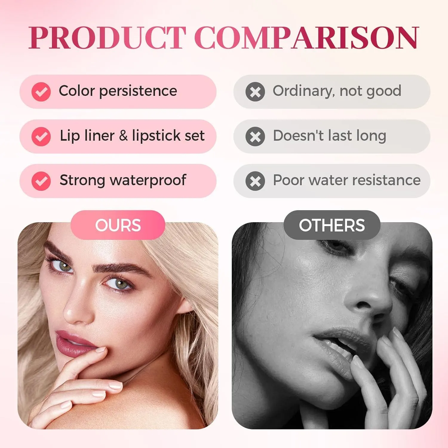 Joyeloo Lip Glaze, Joyeloo Lip Balm, Genli Pink Drip, Genli LIp Balm, GEnli Lifter Glaze Oil BaLm, Two-in-One Set LIp Liner, Non-stick Cup Long-Lasting Waterproof, Moisturizing Shine (8pcs)