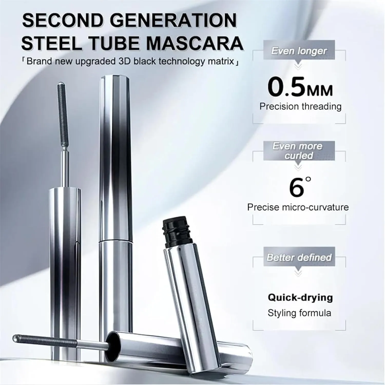 Jully Doll Mascara July Doll Mascara, Jolly Doll Mascara, Jody Doll Mascara, Doll Mascara, Mascara Metal Wand, 3d Curling Eyelash Iron Mascara (2*black)