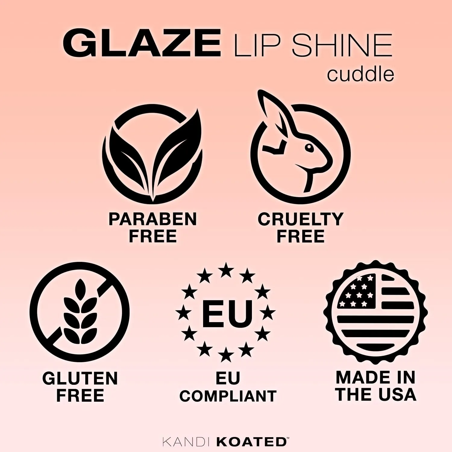Kandi Koated Glaze Illuminating Lip Shine [Cuddle] Lip Gloss | Hydrating Lip Glaze with Paraben-Free, Cruelty-Free Formula, Sheer Color | Beauty & Makeup