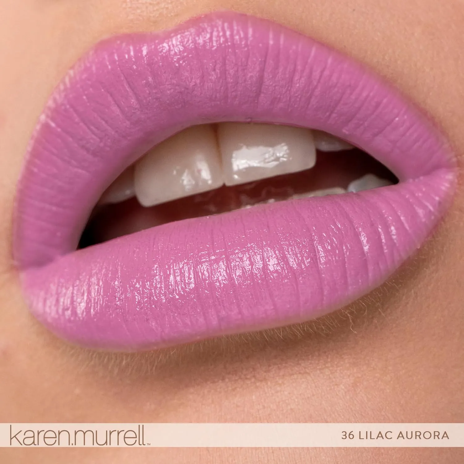Karen Murrell - Natural Lip Stick - Lipstick 36 Lilac Aurora - Lilac Lipstick - Matte Finish, 100% Natural Ingredients, Moisturizes & Hydrates Lips - Paraben & Cruelty Free