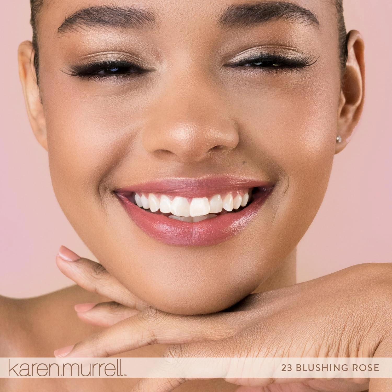 Karen Murrell - Natural Lip Stick - Lipstick 23 Blushing Rose - Deep Nude Lipstick - Matte Finish, 100% Natural Ingredients, Moisturizes & Hydrates Lips - Paraben & Cruelty Free