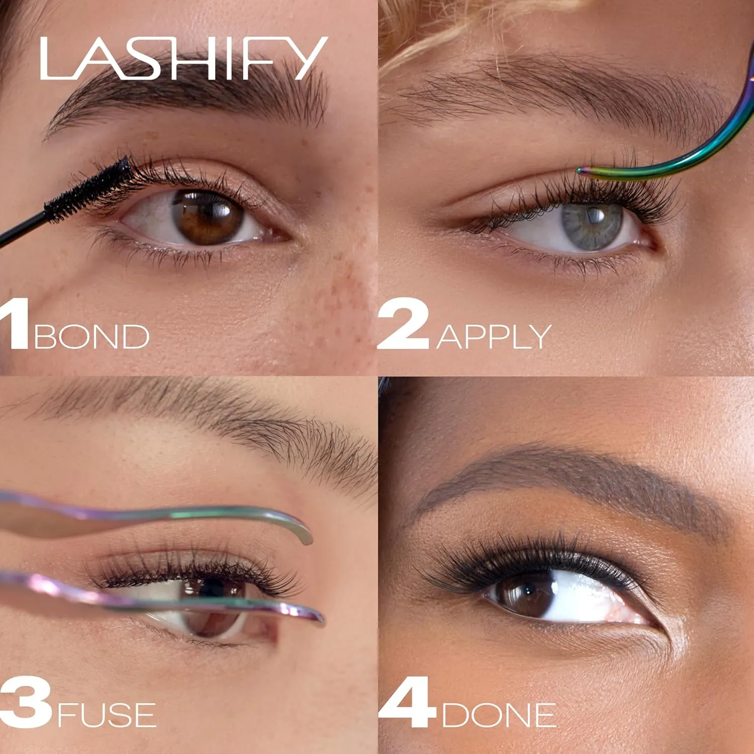 Lashify Star Burst 14mm Gossamer DIY Eyelash Extensions Refill, The Ultimate Multi-Length Multi Layered Lash, Black, Easy False Lashes