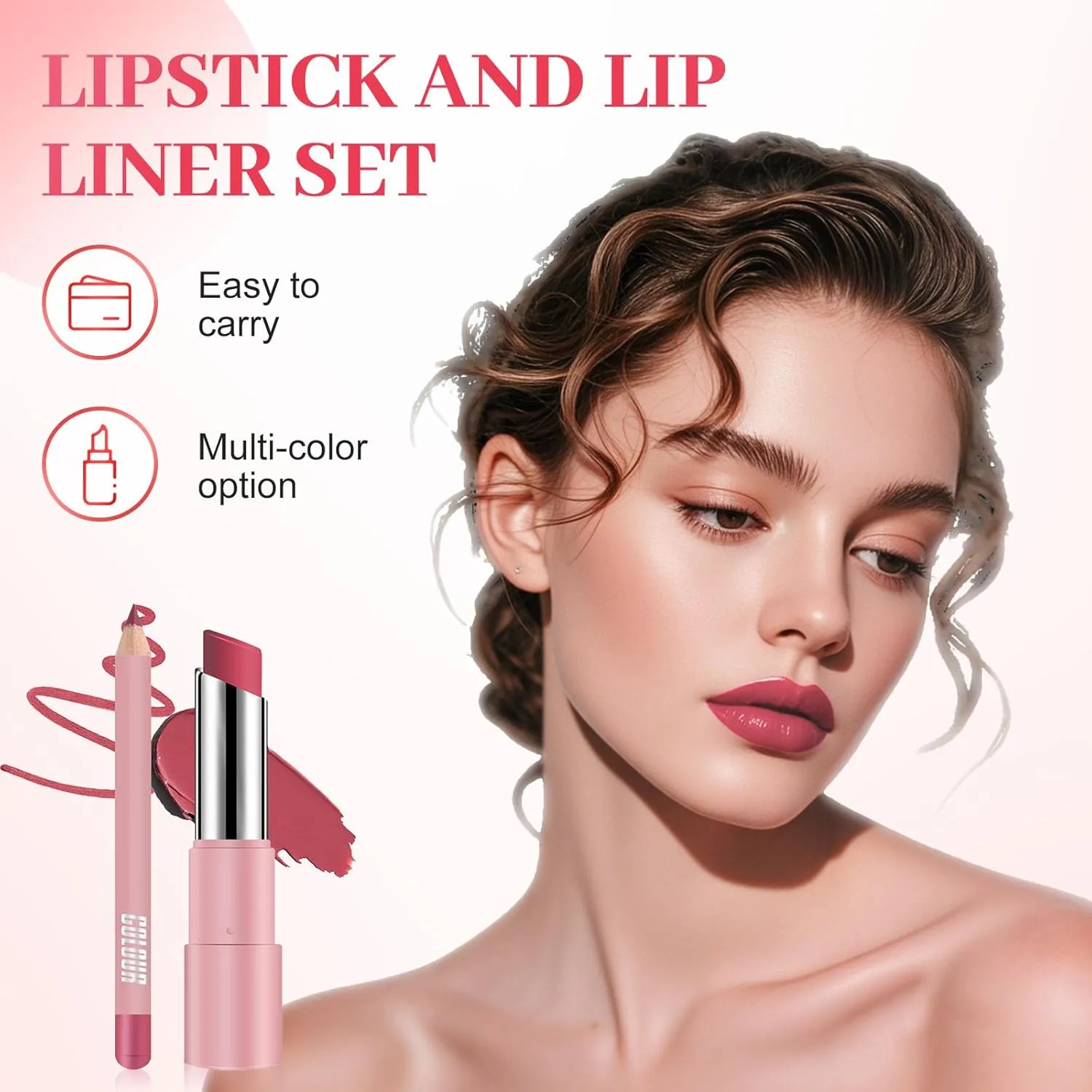 Lifter Glaze Lip Balm, 2025 New Long Lasting Lipstick, Moisturizing Lip Liner for Everyday Makeup, Matte 2 In 1 Lipstick for Women (#06)