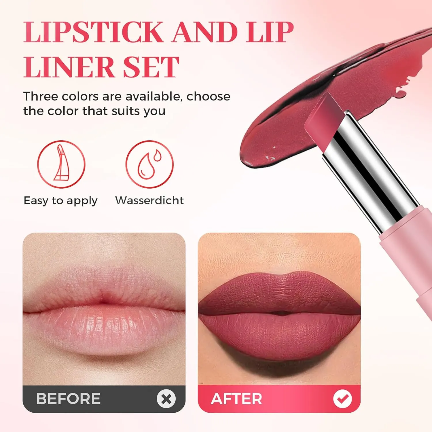 Lifter Glaze Lip Balm, 2025 New Long Lasting Lipstick, Moisturizing Lip Liner for Everyday Makeup, Matte 2 In 1 Lipstick for Women (#06)