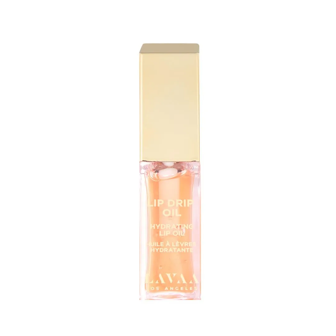 LIP DRIP OIL Glossy Non-Sticky Lip Oil | Hydrating & Nourishing Jojoba Oil, Vitamin E, and Hyaluronic Acid (Peach)
