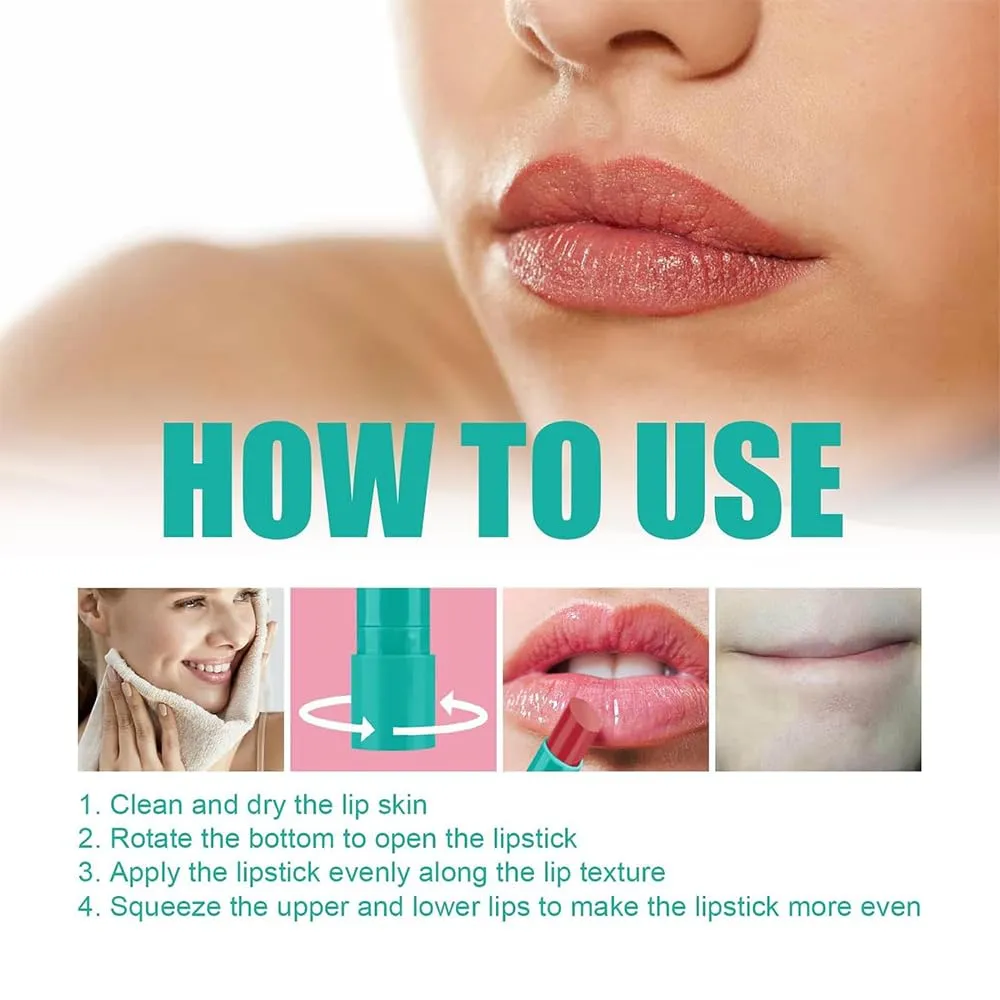 Lip Tint Hydrating, Thrives Sheer Strength Hydrating Lipstick, Natural Ingredients Powerful Moisturizing Lipstick, Strong Watery Tinted Lip Balm, Non-Sticky Cup Long-Lasting Lipgloss (D E)