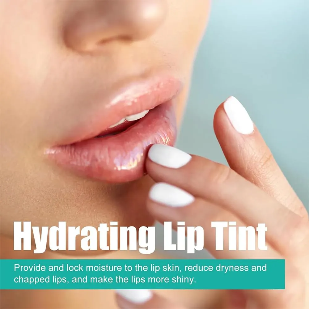 Lip Tint Hydrating, Thrives Sheer Strength Hydrating Lipstick, Natural Ingredients Powerful Moisturizing Lipstick, Strong Watery Tinted Lip Balm, Non-Sticky Cup Long-Lasting Lipgloss (D E)