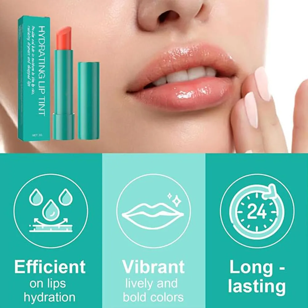 Lip Tint Hydrating, Thrives Sheer Strength Hydrating Lipstick, Natural Ingredients Powerful Moisturizing Lipstick, Strong Watery Tinted Lip Balm, Non-Sticky Cup Long-Lasting Lipgloss (D E)