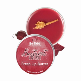 Lip Balm Fresh Beetroot Crush 0.34 Fl Oz Lip Butter With Desi Ghee & Raw Honey For Natural Pink Lips, Nourishment, Dark And Chapped Lips - (Pack of 1)