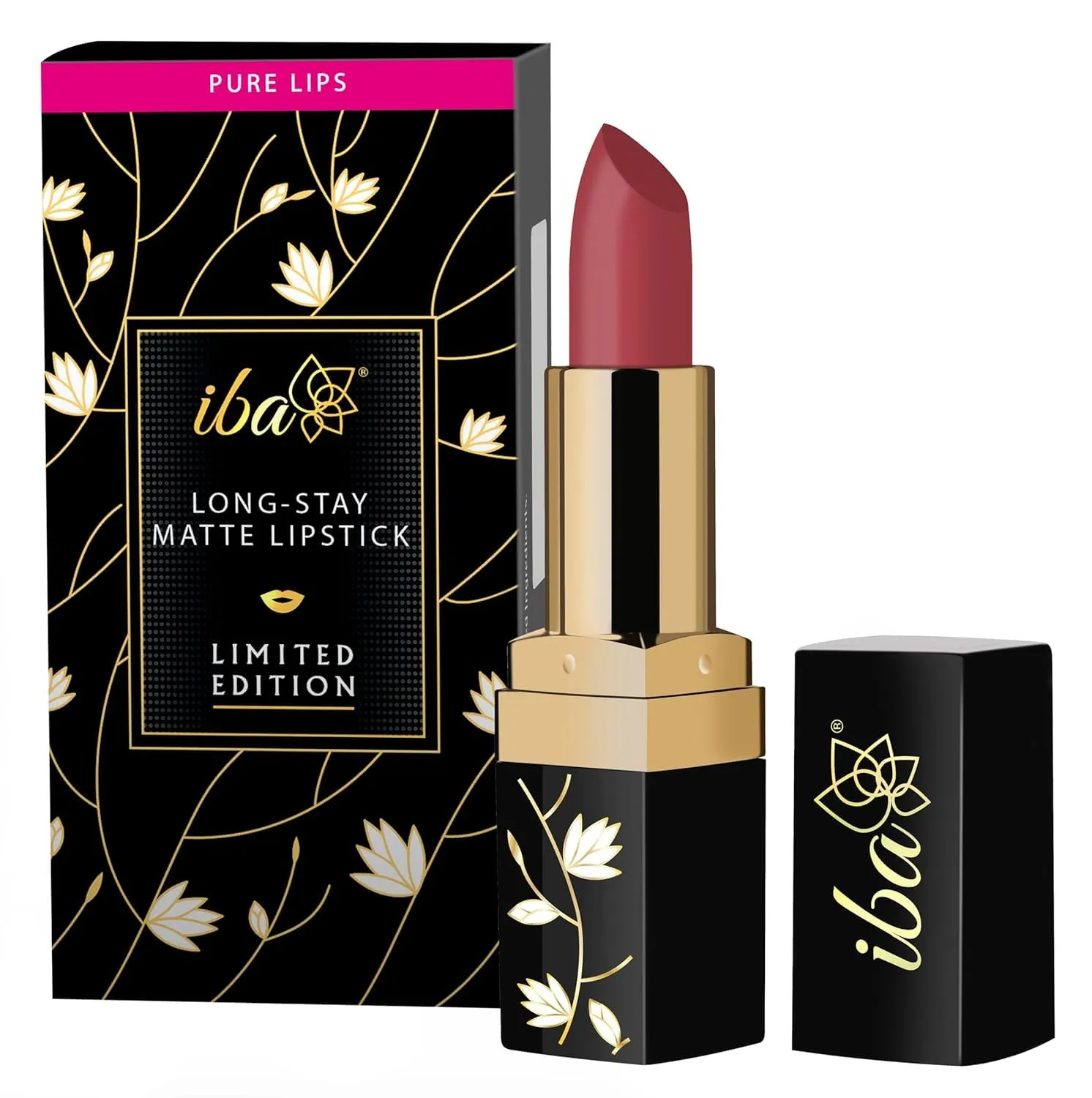 Long Stay Matte Lipstick for Women- M04 Wild Magenta, 4g | Creamy Matte Finish & Smooth Texture| Long-Lasting | Hydrated Lips (L02 Turkish Rose, 4GM)