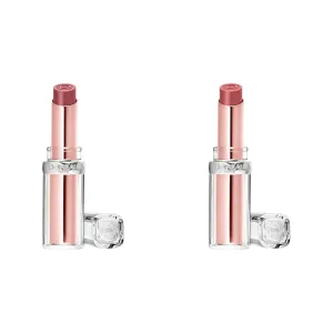 L'Oreal Paris Glow Paradise Hydrating Balm-in-Lipstick with Pomegranate Extract, Mulberry Bliss 0.1 Oz and Nude Heaven 0.1 Oz