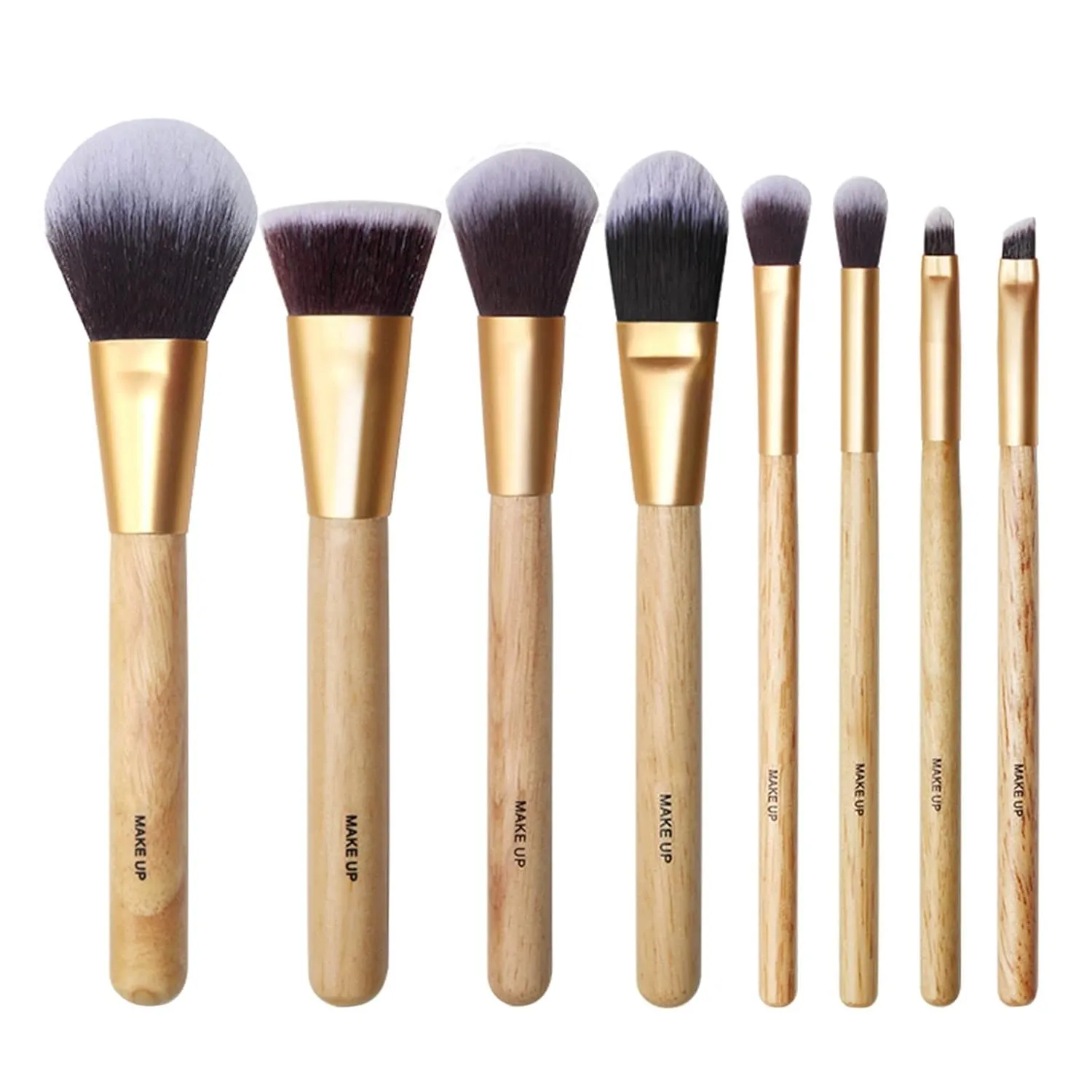 Makeup Brushes 8 Small Makeup Set Cosmetics Powder Foundation Eyeshadow Makeup Tool Travel Size Angled Brush (A, One Size)