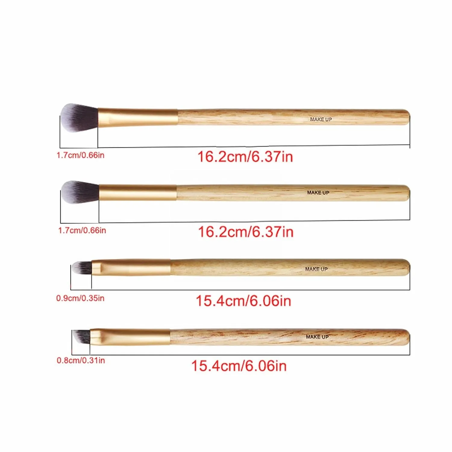 Makeup Brushes 8 Small Makeup Set Cosmetics Powder Foundation Eyeshadow Makeup Tool Travel Size Angled Brush (A, One Size)