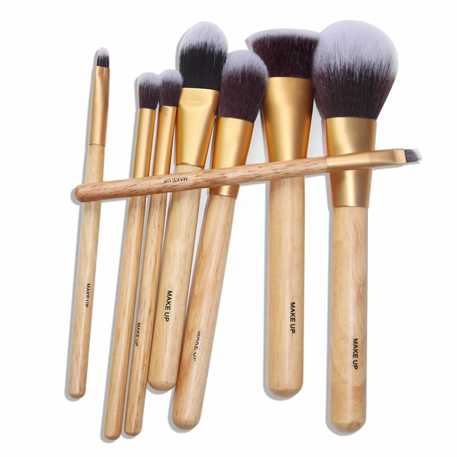 Makeup Brushes 8 Small Makeup Set Cosmetics Powder Foundation Eyeshadow Makeup Tool Travel Size Angled Brush (A, One Size)