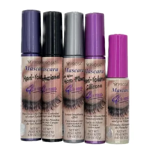 Mascara Professional Collection for Amplified Volume Complete Lash Length Deep Ebony Shade and Enduring All-Day Glamour Pack of 5