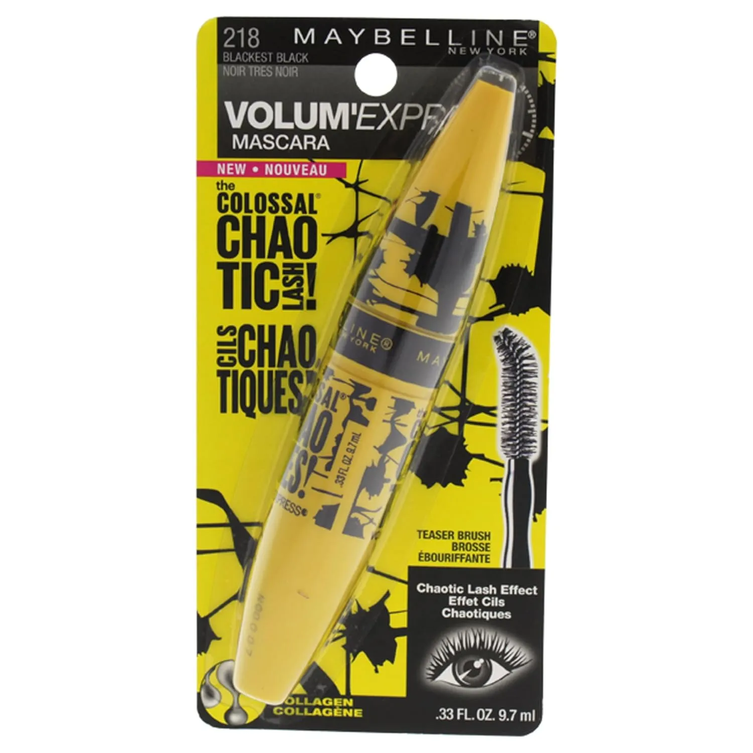 Maybelline New York Volum'Express the Colossal Chaotic Lash Mascara 0.33 Fluid Ounce