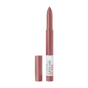 MAYBELLINE Super Stay Ink Crayon Lipstick Makeup Bundle with Enjoy The View Red Brown and Lead The Way Pink Beige