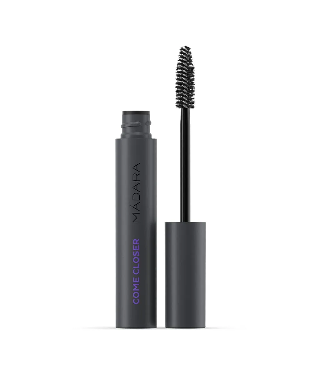 MÁDARA Organic Skincare | Come Closer Infinite Lash Mascara – Lengthens And Defines, Peptide-infused Formula, Without Synthetic Colourants, Jet-black Color, Ecocert Certified - 0.2oz