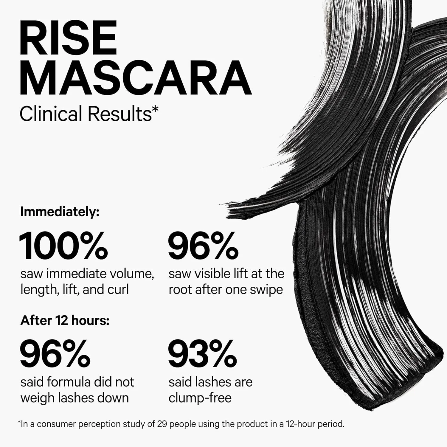 Milk Makeup RISE Mascara - Lifts, Lengthens, Curls & Adds Volume - Weightless Formula - Conditions & Strengthens - Vegan, Cruelty Free
