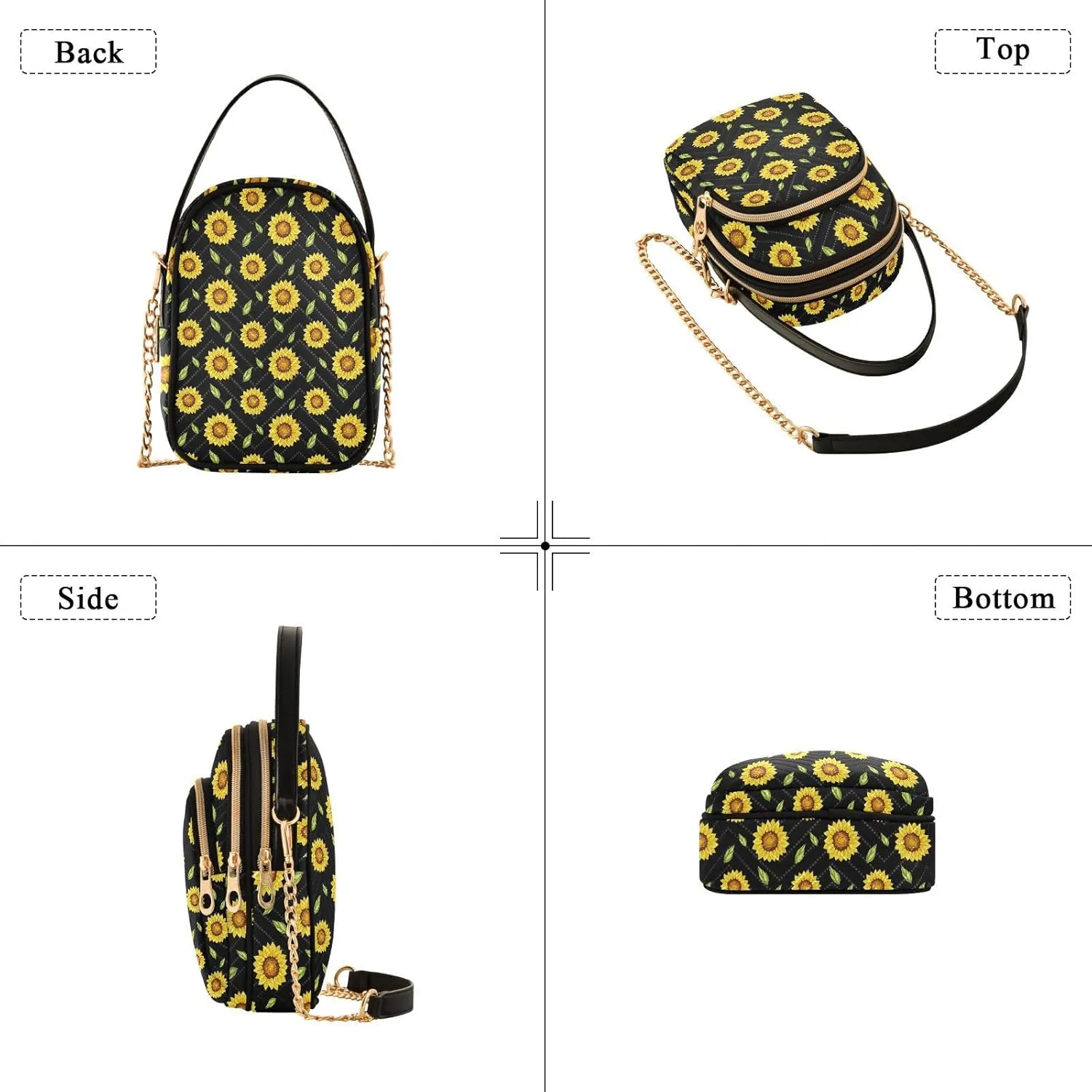 MNSRUU Quilted Crossbody Bags for Women Trendy, Women's Crossbody Handbags Pink Flower Travel Cell Phone Purses Bags