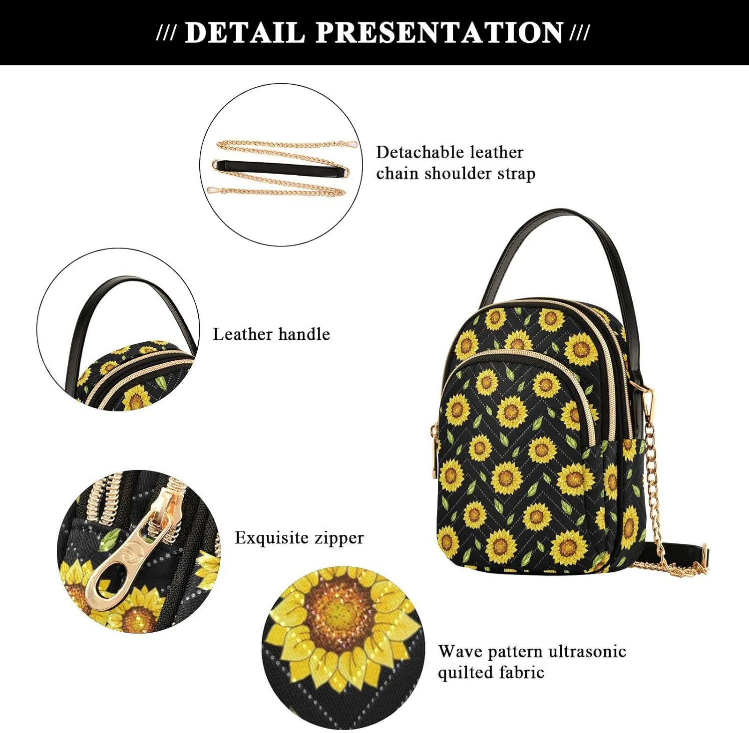 MNSRUU Quilted Crossbody Bags for Women Trendy, Women's Crossbody Handbags Pink Flower Travel Cell Phone Purses Bags