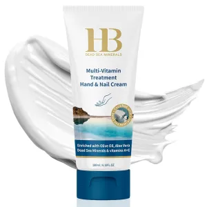 MultiVitamin Hand & Nail Cream Skin Protection & Nourishment - Nail Strengthening Cream, Nail Nurishment Handcream, Nail Repair Cream 3.4oz