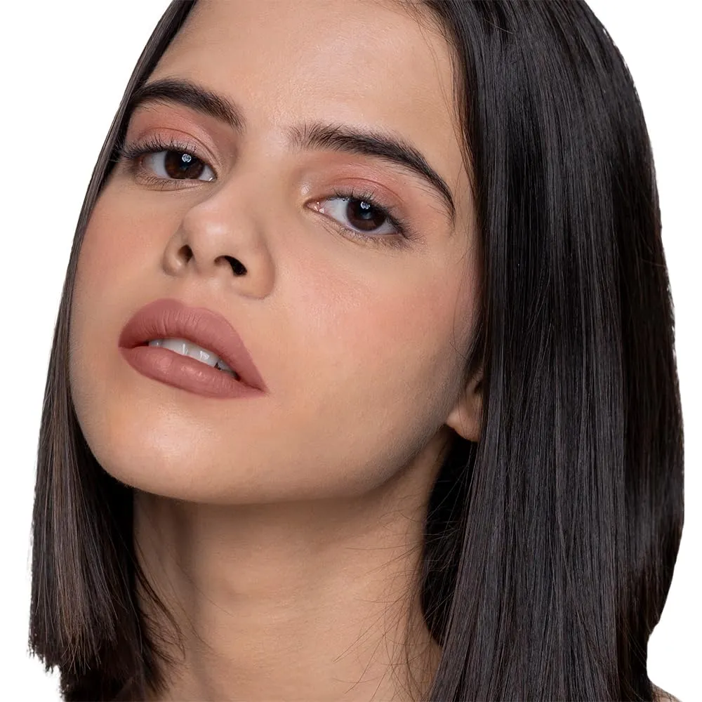Non-stop Airy Matte Liquid Lip - Peachy Nude | Transferproof I Waterproof lipstick Long Lasting I Apricot & Avocado Oil | 100% Vegan | 5ml | No Parabens, No Toxins