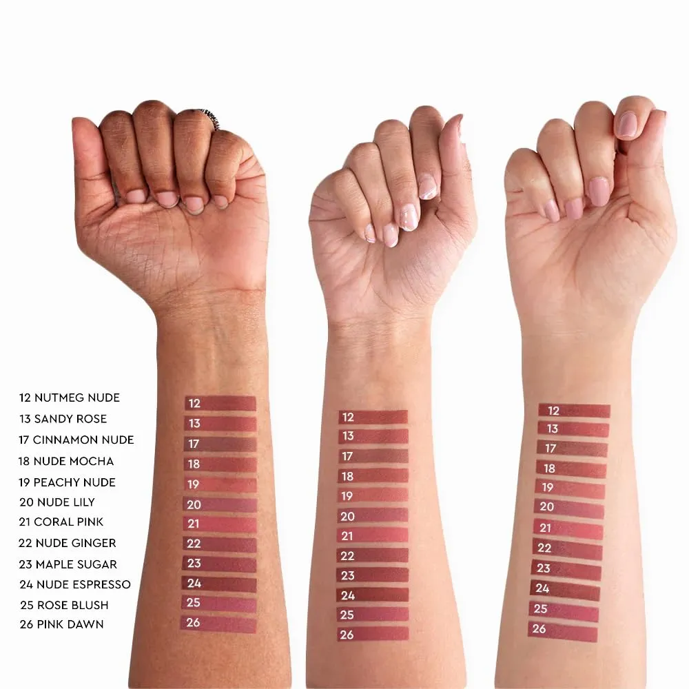 Non-stop Airy Matte Liquid Lip - Peachy Nude | Transferproof I Waterproof lipstick Long Lasting I Apricot & Avocado Oil | 100% Vegan | 5ml | No Parabens, No Toxins