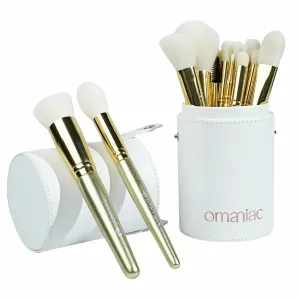 OMANIAC Makeup Brush Set 20Pcs with Storage Case.Used for Powder,Foundation,Highlight,Eye Shadow,Concealer,etc.Suitable for Makeup Beginners,Best Gift for Women/Girls（Gold）
