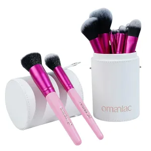 OMANIAC Makeup Brush Set 20Pcs with Storage Case.Used for Powder,Foundation,Highlight,Eye Shadow,Concealer,etc.Suitable for Makeup Beginners,Best Gift for Women/Girls（Rose red）