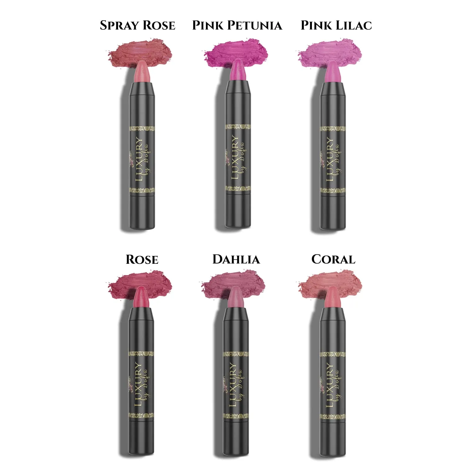 ORGANIC LIPSTICK/LIP LINER - All Natural, Long Lasting, Hydrating (Pink Petunia)