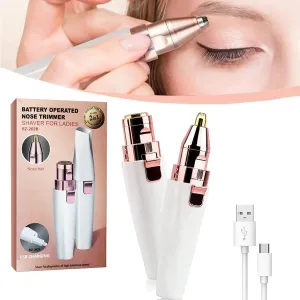 Orvanna Precision Eyebrow & Facial Trimmer,Orvana Eyebrow Trimmer,2025 New 2-in-1 Women's Eyebrow and Facials Hair Removal Device,Facial Hair Removal Lipstick Eyebrows Ladies Trimmers (White)