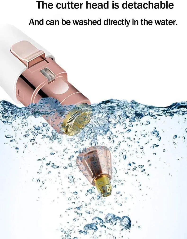 Orvanna Precision Eyebrow & Facial Trimmer,Orvana Eyebrow Trimmer,2025 New 2-in-1 Women's Eyebrow and Facials Hair Removal Device,Facial Hair Removal Lipstick Eyebrows Ladies Trimmers (White)