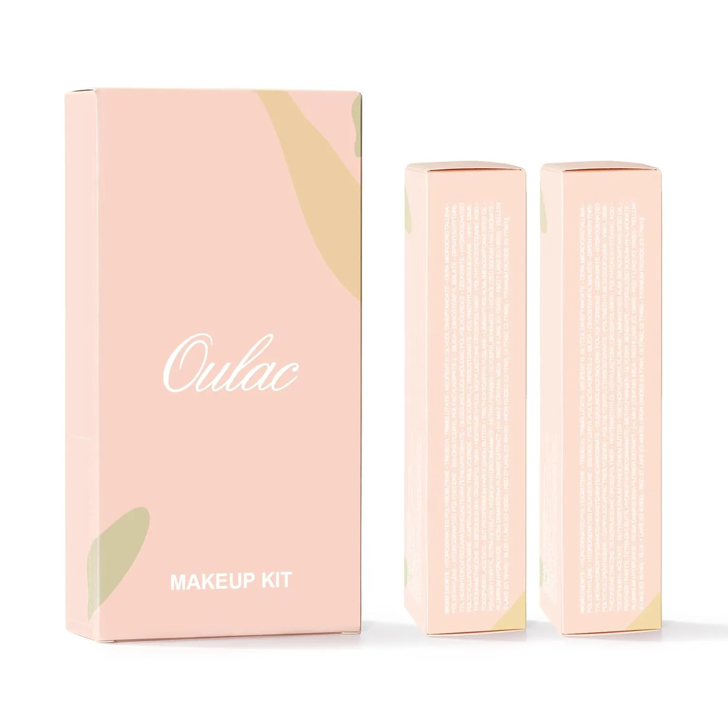 Oulac Beige Nude Satin Lipstick Set - Matte Lip Base, Full Coverage Lip Color, Satin Matte Finish, Cream Texture, Hydrating, Infused with Hyaluronic Acid, 4g*2 SG01 SG02
