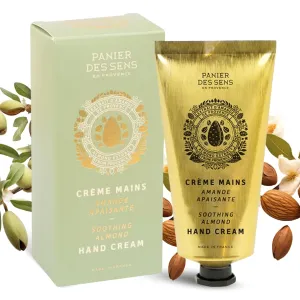 Panier des Sens - Hand Cream for Dry Cracked Hands - Almond Hand Lotion with Sweet Almond Oil & Shea Butter - Vitamin E Skin Moisturizer with 97% Natural Ingredients - Made in France, 2.5 fl oz