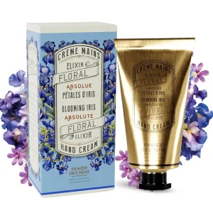 Panier des Sens - Hand Cream for Dry Cracked Hands - Blooming Iris Hand Lotion with Shea Butter & Olive Oil - Vitamin E Skin Moisturizer with 97% Natural Ingredients - Made in France, 2.5 fl oz