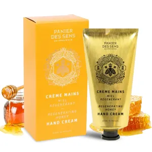 Panier des Sens - Hand Cream for Dry Cracked Hands - Hand Lotion with Honey & Shea Butter - Vitamin E Skin Moisturizer with 97% Natural Ingredients - Made in France, 2.5 fl oz