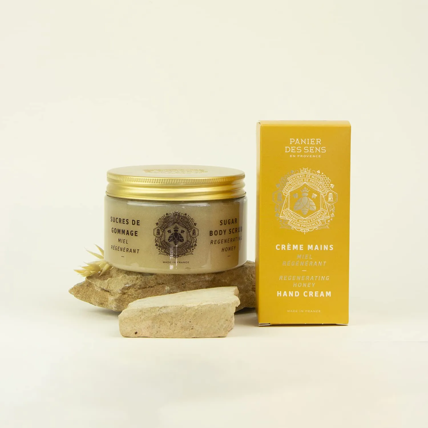 Panier des Sens - Hand Cream for Dry Cracked Hands - Hand Lotion with Honey & Shea Butter - Vitamin E Skin Moisturizer with 97% Natural Ingredients - Made in France, 2.5 fl oz