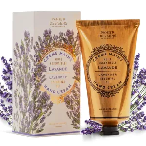 Panier des Sens - Hand Cream for Dry Cracked Hands - Lavender Hand Lotion with Shea Butter & Olive Oil - Vitamin E Skin Moisturizer with 97% Natural Ingredients - Made in France, 2.5 fl oz