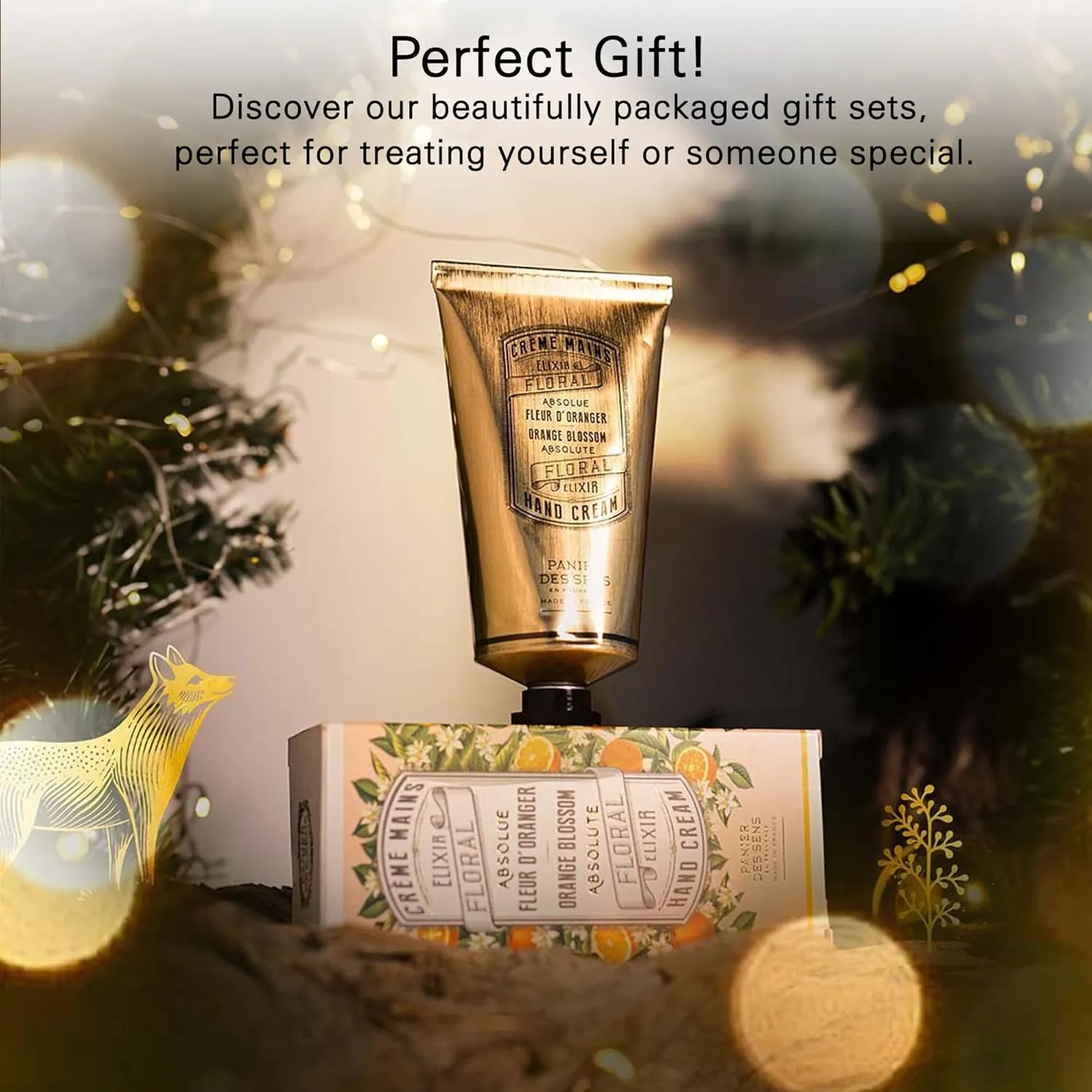 Panier des Sens - Hand Cream for Dry Cracked Hands - Orange Blossom Hand Lotion with Olive & Almond Oil - Vitamin E Skin Moisturizer with 96% Natural Ingredients - Made in France, 2.5 fl oz