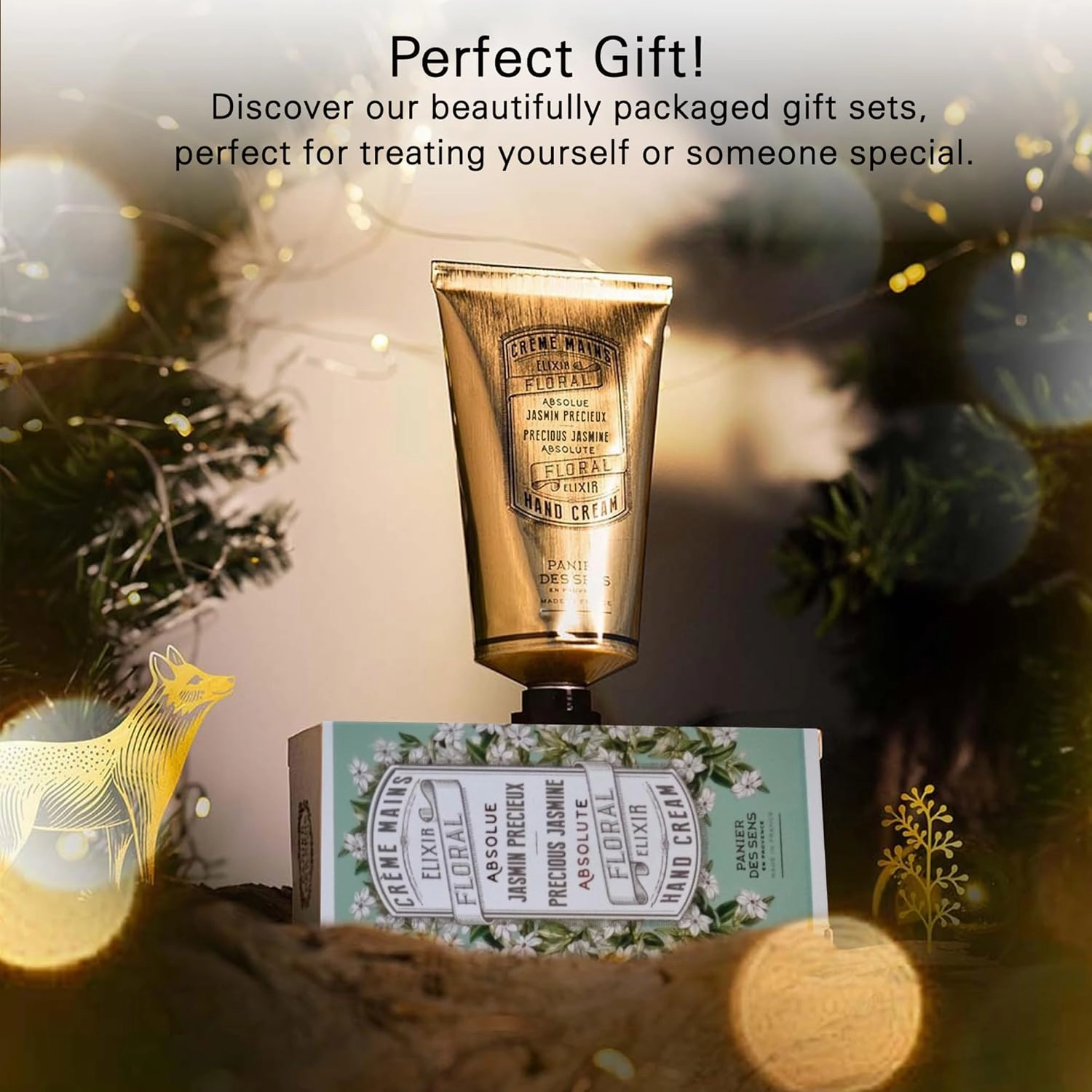 Panier des Sens - Hand Cream for Dry Cracked Hands - Jasmine Hand Lotion with Olive & Almond Oil - Vitamin E Skin Moisturizer with 97% Natural Ingredients - Made in France, 2.5 fl oz