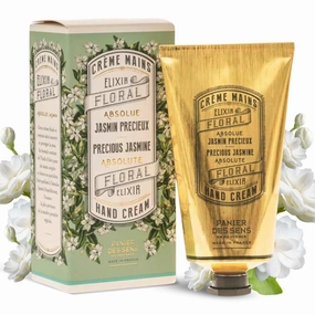 Panier des Sens - Hand Cream for Dry Cracked Hands - Jasmine Hand Lotion with Olive & Almond Oil - Vitamin E Skin Moisturizer with 97% Natural Ingredients - Made in France, 2.5 fl oz