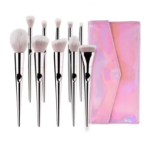 Pcs Brush Set Brush Makeup Eyeshadow Tool Brush 10 Brush Beauty Brush Stippling Brush (pink, One Size)