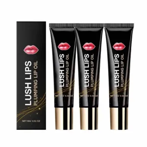 Plumpify Lip Boosting Serum, Hydrating Moisturizing Lip Oil, Hydrating Lip Gloss Set for Dry Lips (3pcs)