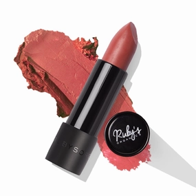 R.uby's Organics Semi-Matte Lipstick for Women, Hydrating and Highly Pigmented, Moisturizing & Non Drying, Lightweight & Long Lasting Formula, Lip Makeup, Paraben-Free, Nude Bare, 3.7g