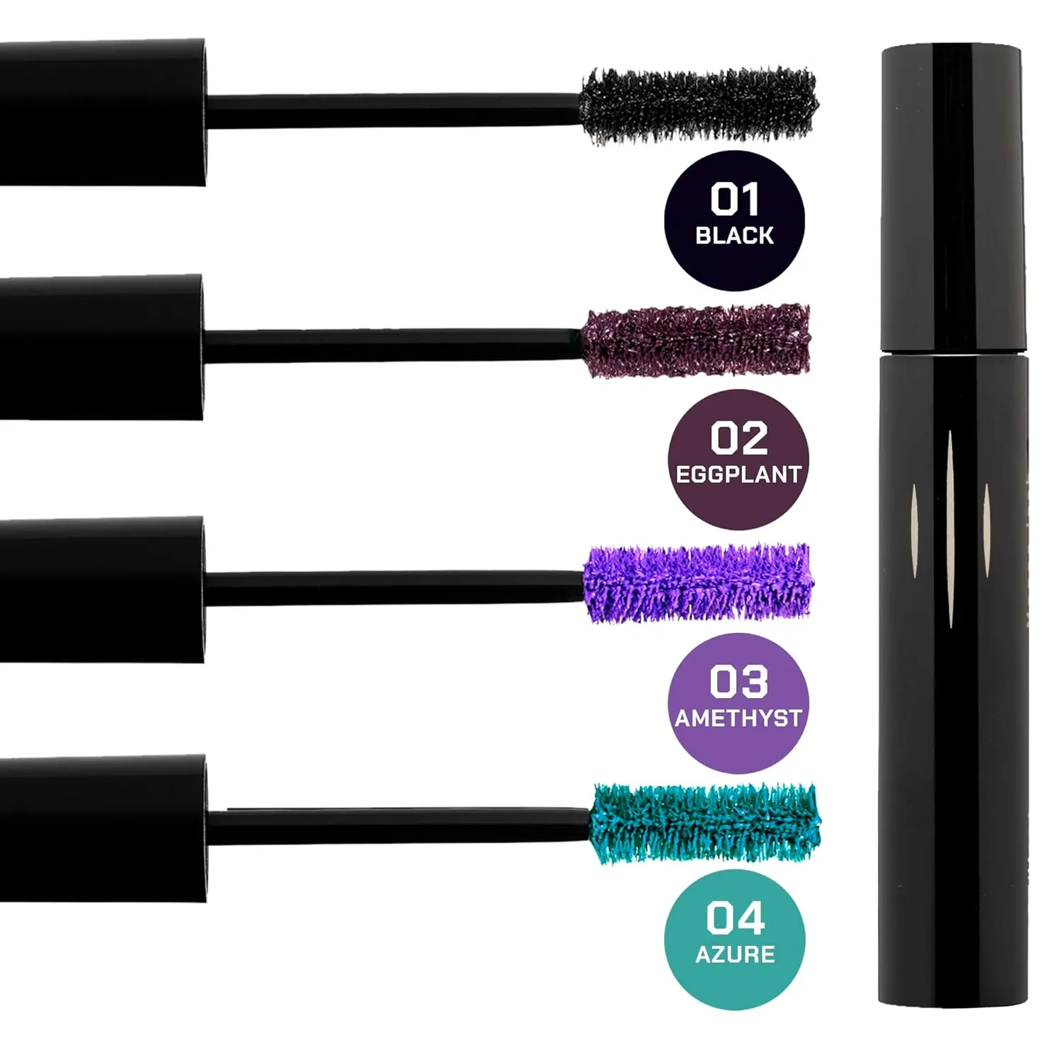 Radiant Professional Lengthening Mascara – Fiber Lash Mascara For Extreme Length & Volume – Natural Wax Formula, Cruelty-Free – Mascara Smudge-Proof Silicone Brush - (0.43 oz) (02 EGGPLANT)