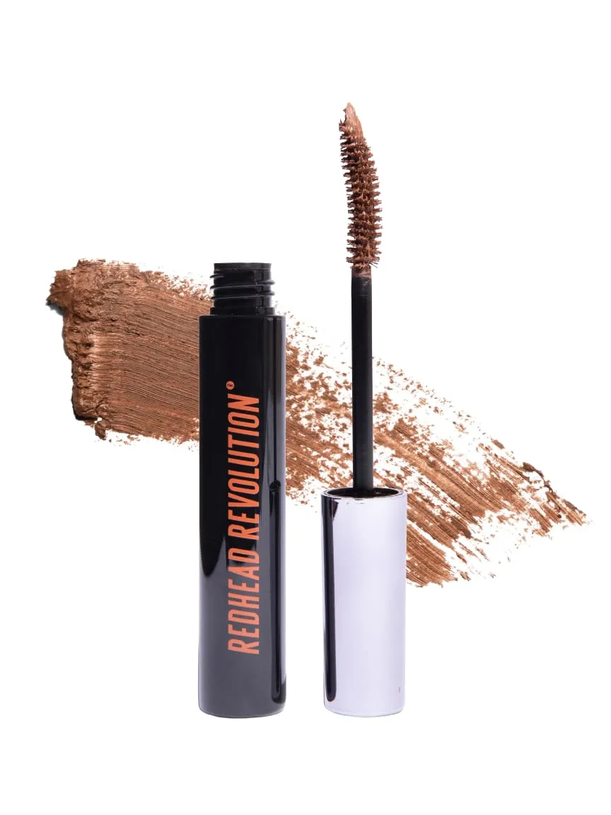 Redhead Revolution's Vegan Gingerlash Redhead Mascara | Light Brown Mascara for Redheads & Blondes (Genuine Ginger)