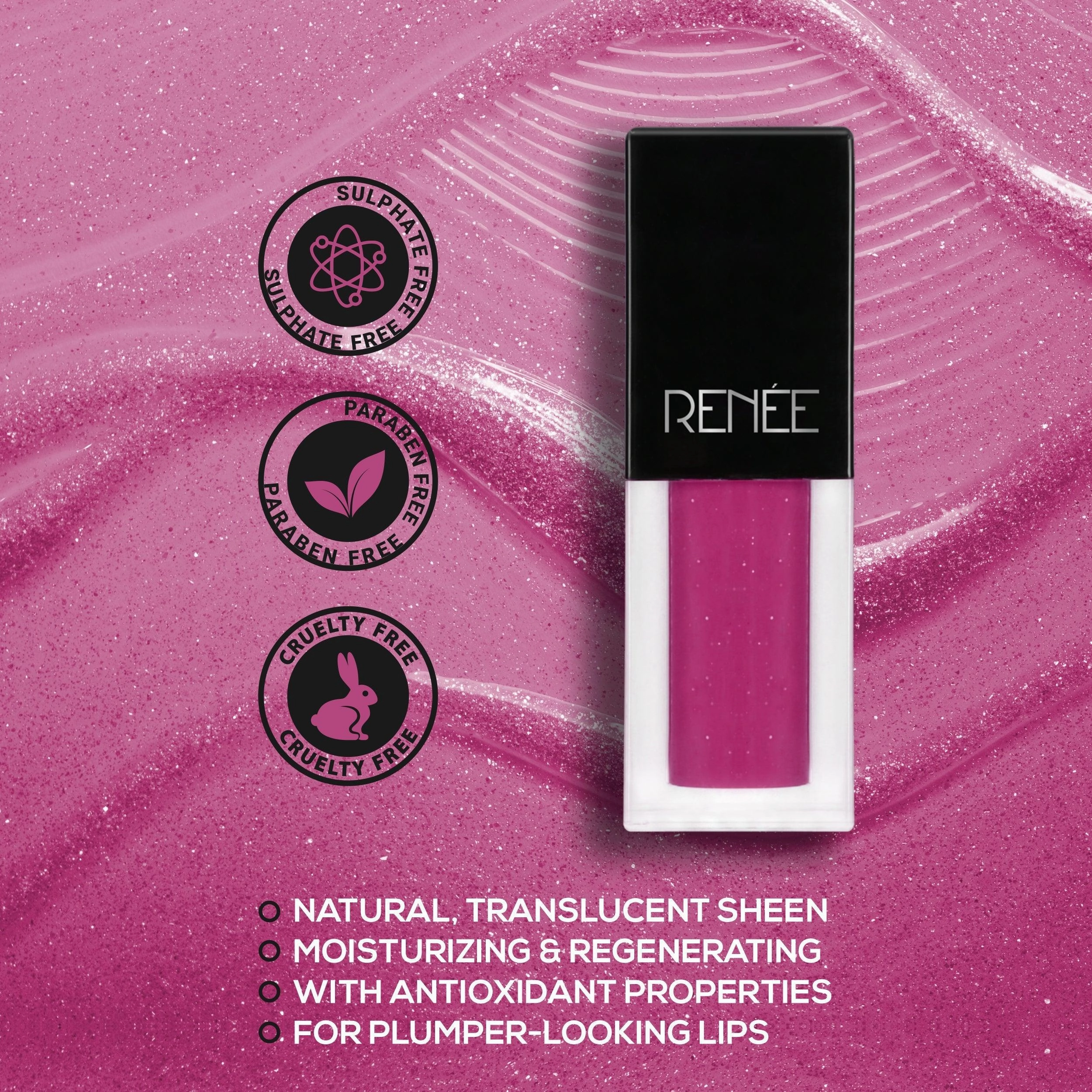RENEE Magenta Glaze Lip Crayon & Play That Plum Lip Gloss Combo